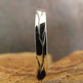 Silver Tone Leaf Relief Band Finger Ring Sizes 6-10 view 3