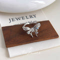 Silver Open Butterfly Ring Liquid Metal Multicolor Accents view 3