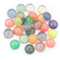 Fine Glitter Round Resin Cabochons in Thirteen Color Options view 1