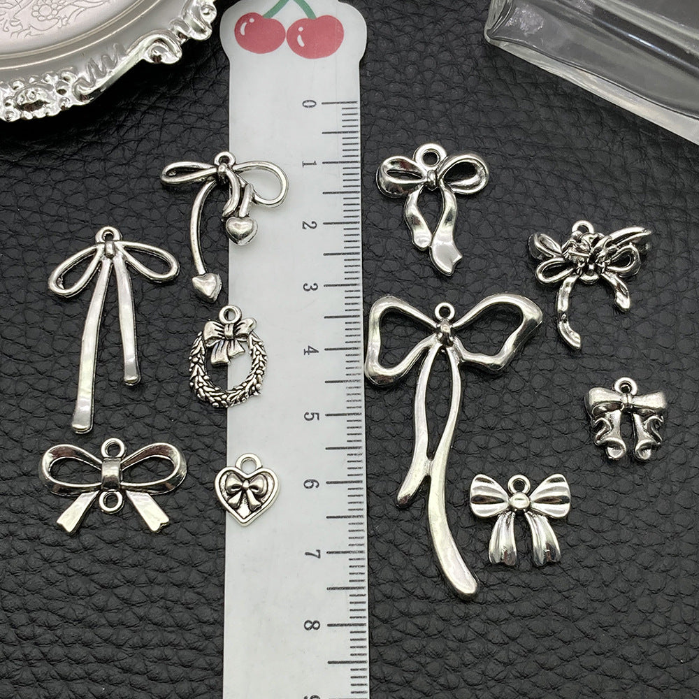Hollow Zinc Alloy Bowknot Butterfly Charm Pendant for DIY Necklace Bracelet Earrings Making