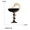 Enamel Snake Goblet Brooch in Four Colors Decorative Lapel Accessory view 5