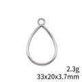 Teardrop Open Frame Pendants in Four Metal Finishes view 5
