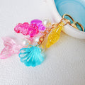 Pearl Shell and Sea Charm Keychain in Random Multicolor Arrangement view 1
