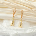 Gold and Silver Tone Symbol and Weapon Huggie Drop Earrings view 3