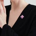 Gold Tone Silver Tone Flower Sculpted Seven Designs Metal Brooch Pin view 3
