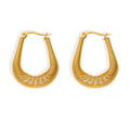 Layered Coil U Hoop Earrings in Gold and Silver Tone view 5