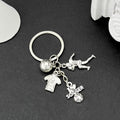 Silver Tone Soccer and Football Theme Keychains with Metal Hardware view 2