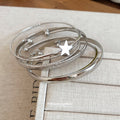 Metal Multi Piece Star Motif Bangle Bracelet Stack Set view 4