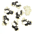 Enamel Cow Charm Assortment in Gold and Silver Tone view 8