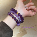 Thirteen Mixed Purple Bead Chip Clear Ring And Charm Bracelets view 3