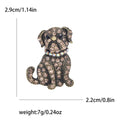 Crystal Bulldog Brooch In Gold And Silver Tones Decorative Lapel Pin view 6