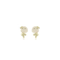Silver White Snake Baby Novelty Small Stud Earrings view 5