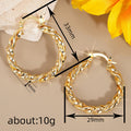 Braided Rope Hoop Earrings in Gold-Tone Metal Jewelry view 4