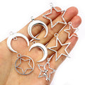 Open Star And Crescent Charms Jewelry Making Components view 1
