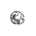Circular Dragon Brooch Pins Pearl Bead Accent Four Finishes view 5