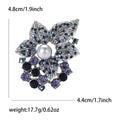 Layered Leaf Crystal Brooch in Four Colors for Jackets, Coats, and Scarves view 9