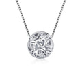Open Heart Sphere Pendant Necklace in Silver Tone Jewelry view 1