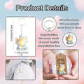 Seated Angel Holding Orb Keychain, Single Or Organza Bag Set view 3