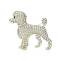 Crystal Poodle Brooch in Four Color Variants for Jackets and Scarves view 5