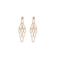 Silver Tone Openwork Crystal Chandelier Earrings Decorative Jewelry view 5