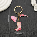 Brown-Led Western Cowboy Hat Boot and Pistol Keychain Pair view 6