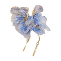 Mixed Fabric Resin And Metal Floral Earring Designs In Multiple Colors view 5