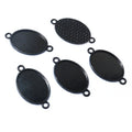 Double Loop Oval Metal Connector Trays in Three Finishes view 6