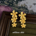 Vintage Style Pearl Flower Geometric Drop Earrings Nine Styles view 8