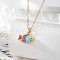 Gold Tone Enamel Ocean Animal Pendant Necklaces Six Styles view 10