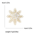 Baguette Crystal Snowflake Brooch in 2 Color Styles view 5