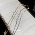 Double Layer CZ Flower Bracelet Gold Silver Plated 2 Colors view 2