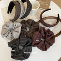 Herringbone Fabric Scrunchie And Headband 2 Styles view 4