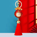 Double Sided Fortune Bag Tassel Keychains in Five Bright Colors view 6