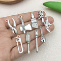 Antique Silver Hand Tool Metal Charms with 10 Listed Options view 3