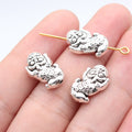15x10x4.8mm 2.1g Antique Silver Zinc Alloy Pixiu Small Hole Spacer Beads for DIY Jewelry Accessories