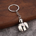 Metal Angel Figure Keychain In Five Color Finishes view 3