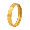 Gold Scalloped Disc Band Rings Multiple US Ring Sizes view 5