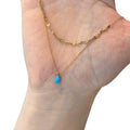 Delicate Teardrop Pendant Necklaces in Two Colors Statement Jewelry Design view 5