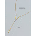 Minimalist V Bar Lariat Necklace Gold Steel Rose Gold view 2