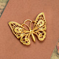 Large Filigree Butterfly Metal Charm in Three Finishes view 6
