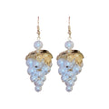 Pearl Grape Cluster Hook Drop Earrings for Women Fashion Jewelry view 5