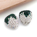Rhinestone Covered Strawberry Beads in Two Sizes and Four Colors view 11