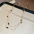 Layered Beaded Necklace in Four Color Combinations view 7