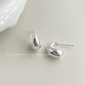 Gold And Silver Tone Polished Teardrop Huggie Hoop Earrings view 4