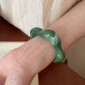 Wavy Marbled Open Resin Cuff Bracelet In Fifteen Colors view 8