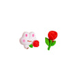 Eighteen Mismatched Cute Animal Flower Novelty Stud Earrings view 6