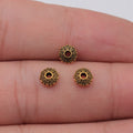 Sunburst Disc Spacer Beads in Three Metal Finishes view 4