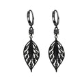 Marquise Green Crystal Leaf Drop Earrings in Two Finishes view 6