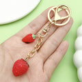 Strawberry, Cherry and Orange Charm Keychains in 31 Pictured Variations for Bags and Keys view 1