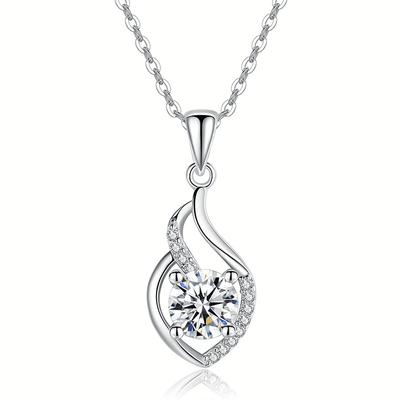 Swirl pendant necklace in front product view